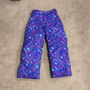 L.L Bean- Purple, Blue, and Pink Pattern Snow Pants